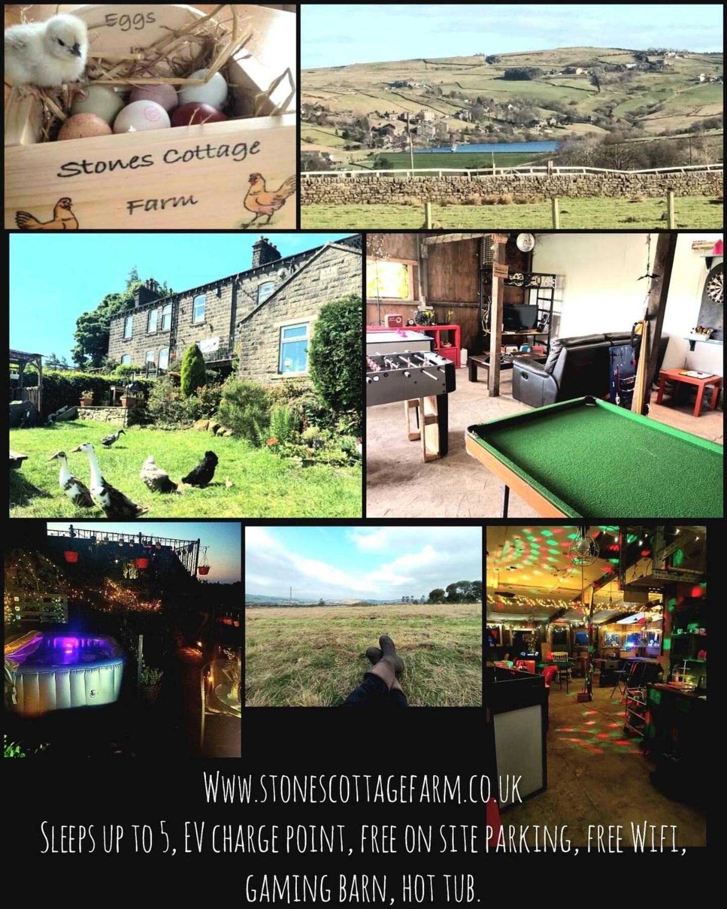 Stones Cottage Farm: Rural Retreat with Gaming Barn and EV Charging Oxenhope Exterior photo
